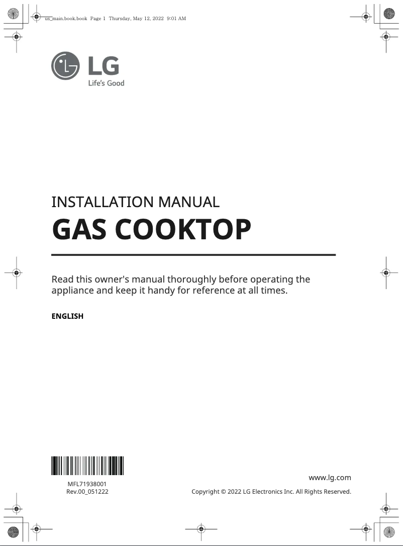 Page 1 de la notice Guide d'installation LG CBGS3028S