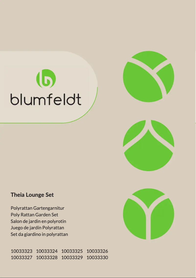 Page 1 de la notice Manuel utilisateur Blumfeldt Theia