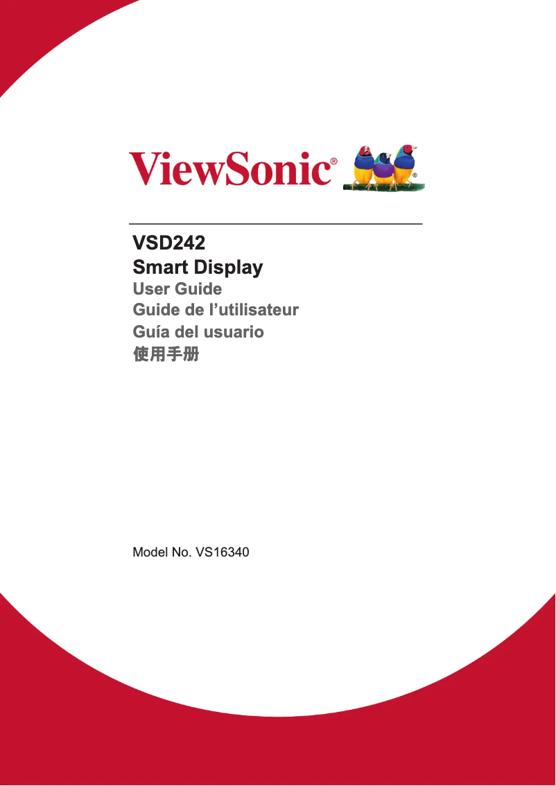 Page 1 de la notice Manuel utilisateur Viewsonic VSD242