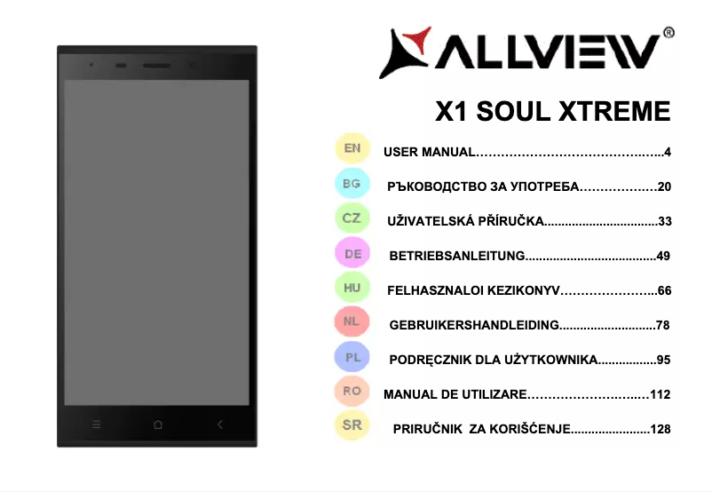 Page 1 de la notice Manuel utilisateur Allview X1 Soul Xtreme
