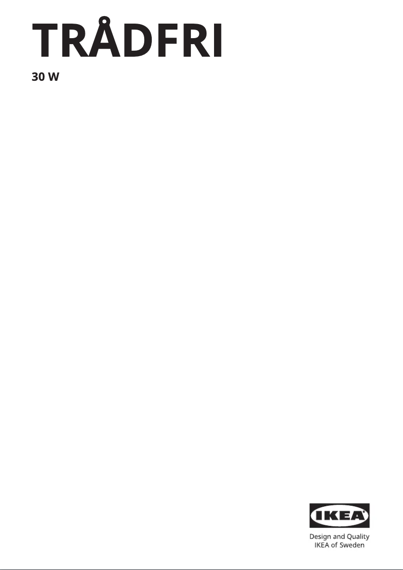 Image de la première page du manuel de l'appareil TRÅDFRI 603.426.56