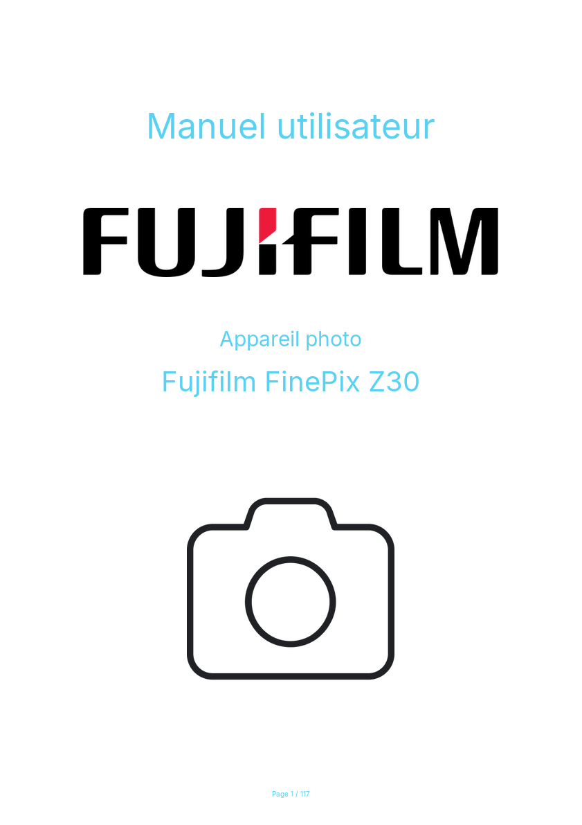 Page n°1 - Manuel utilisateur Fujifilm FinePix Z30