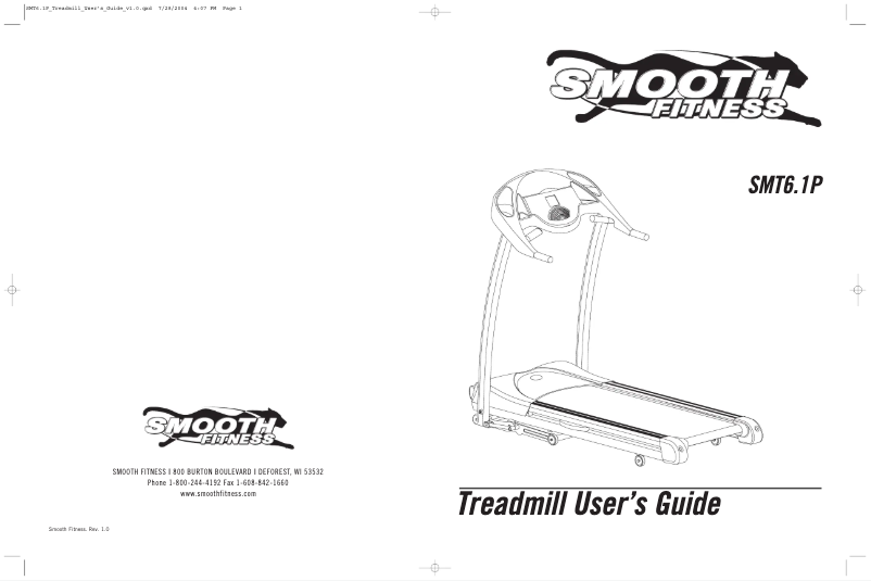 Page 1 de la notice Manuel utilisateur Horizon Fitness SMT6.1P