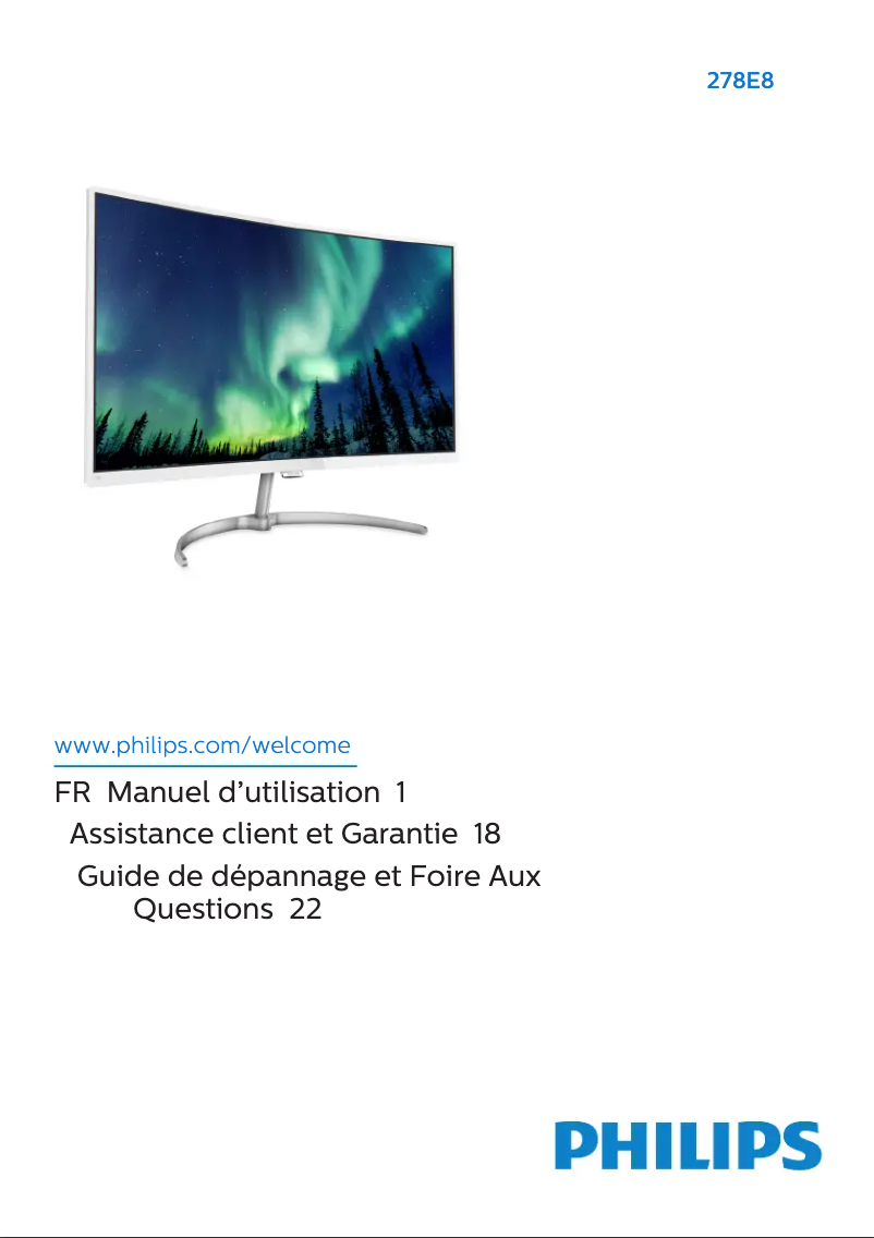 Image de la première page du manuel de l'appareil 278E8QJAB