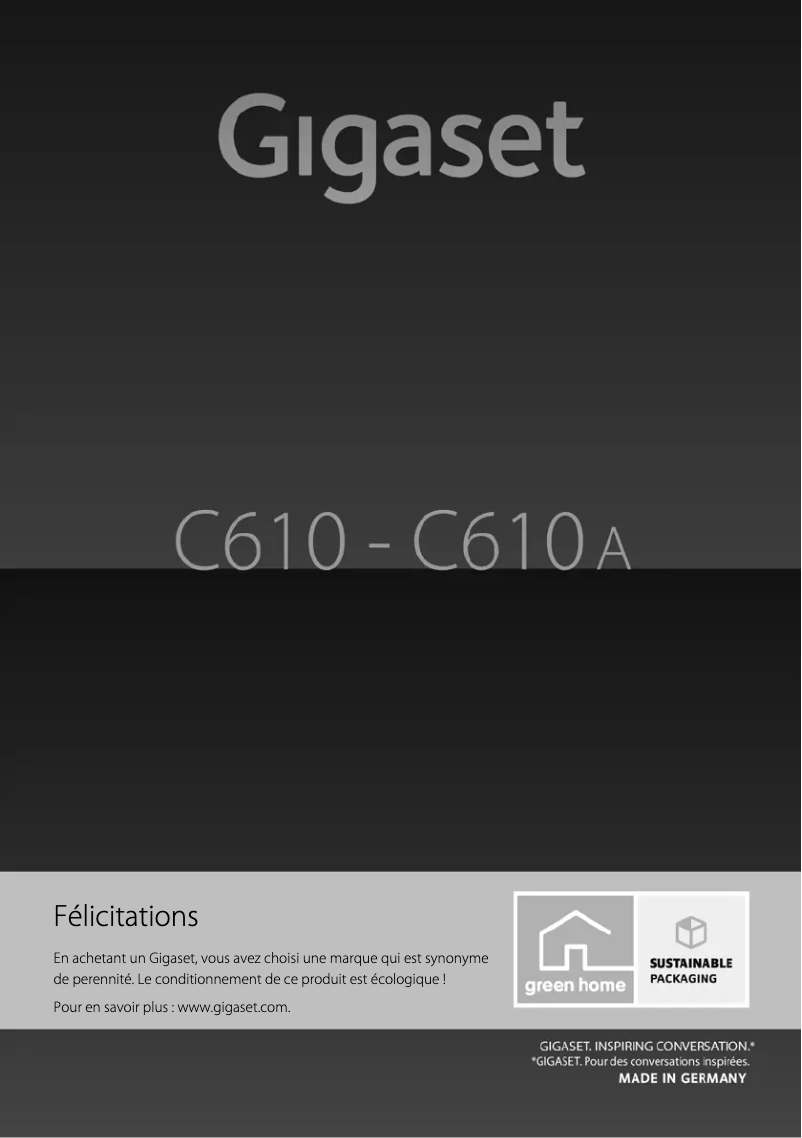 Image de la première page du manuel de l'appareil C610 A