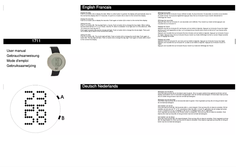 Image de la première page du manuel de l'appareil 1711