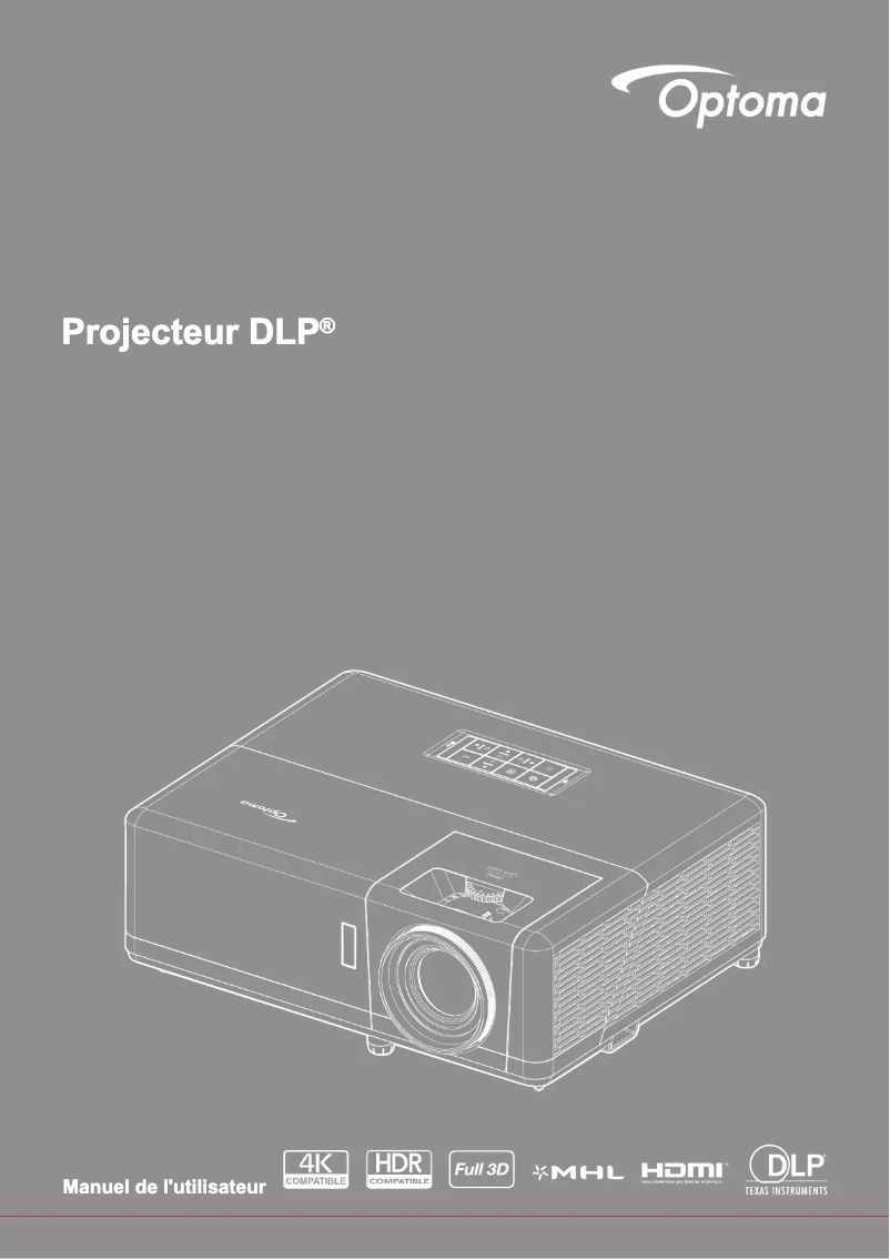 Page n°1 - Manuel utilisateur Optoma HZ40STx