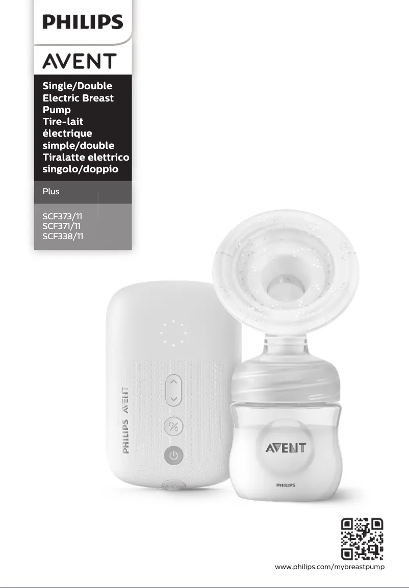 Page 1 de la notice Manuel utilisateur Philips Avent SCF373