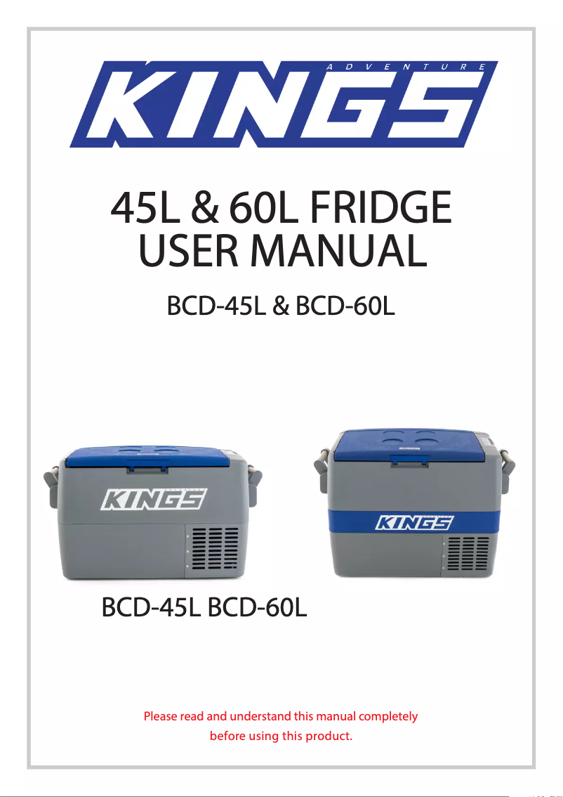 Image de la première page du manuel de l'appareil BCD-45L