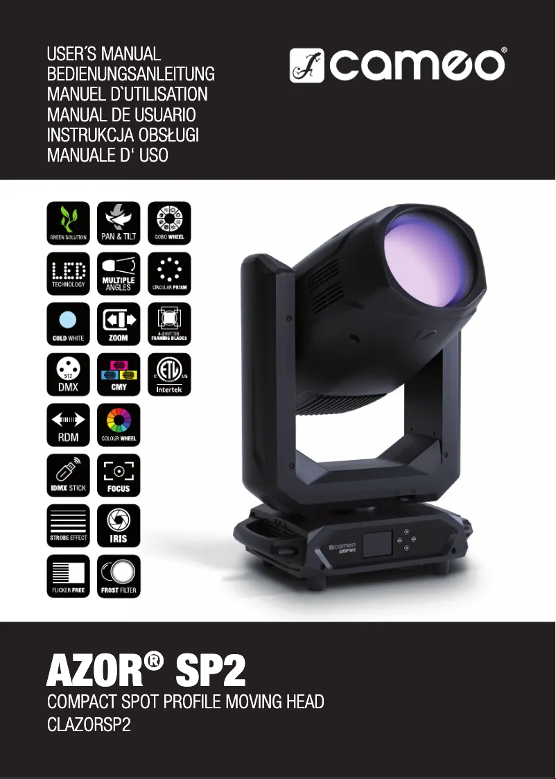 Image de la première page du manuel de l'appareil AZOR SP2