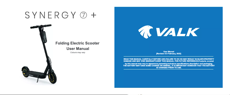 Image de la première page du manuel de l'appareil Synergy 7 Plus