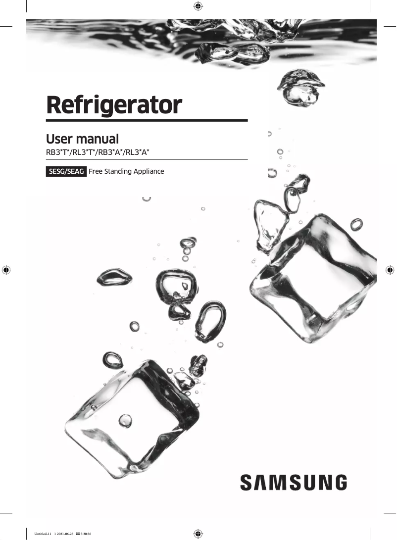 Image de la première page du manuel de l'appareil RB36T672CS9