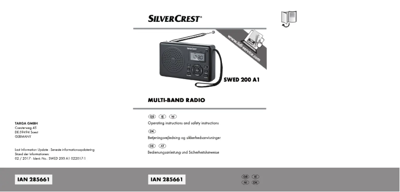 Image de la première page du manuel de l'appareil SWED 200 A1