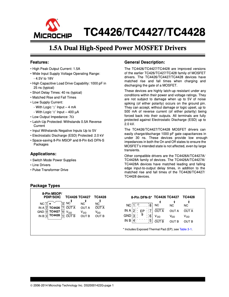 Image de la première page du manuel de l'appareil TC4426