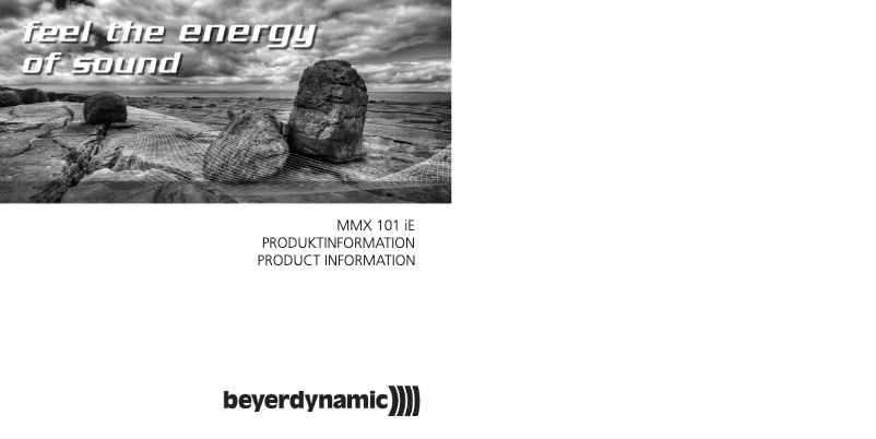 Page n°1 - Manuel utilisateur Beyerdynamic MMX 101 iE
