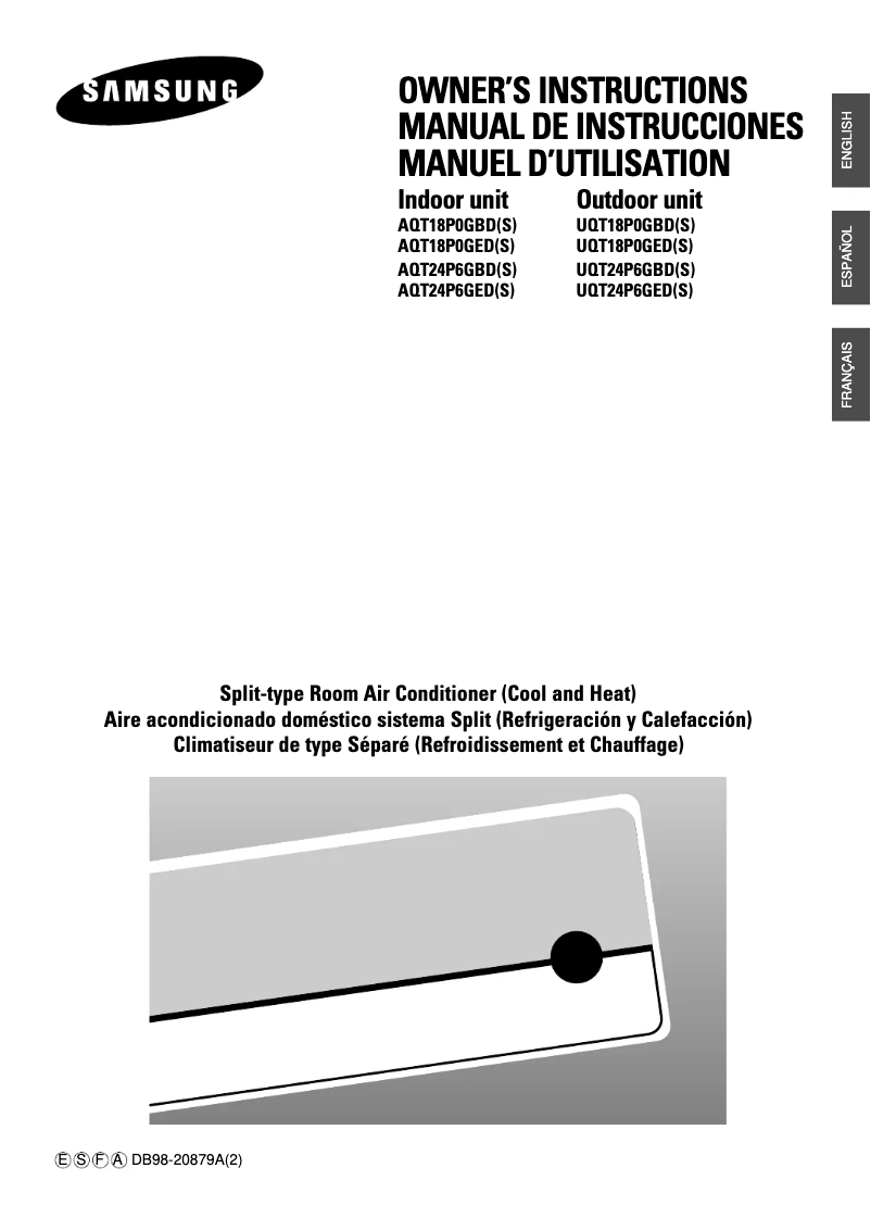 Page n°1 - Manuel utilisateur Samsung AQT24P6GED/AND