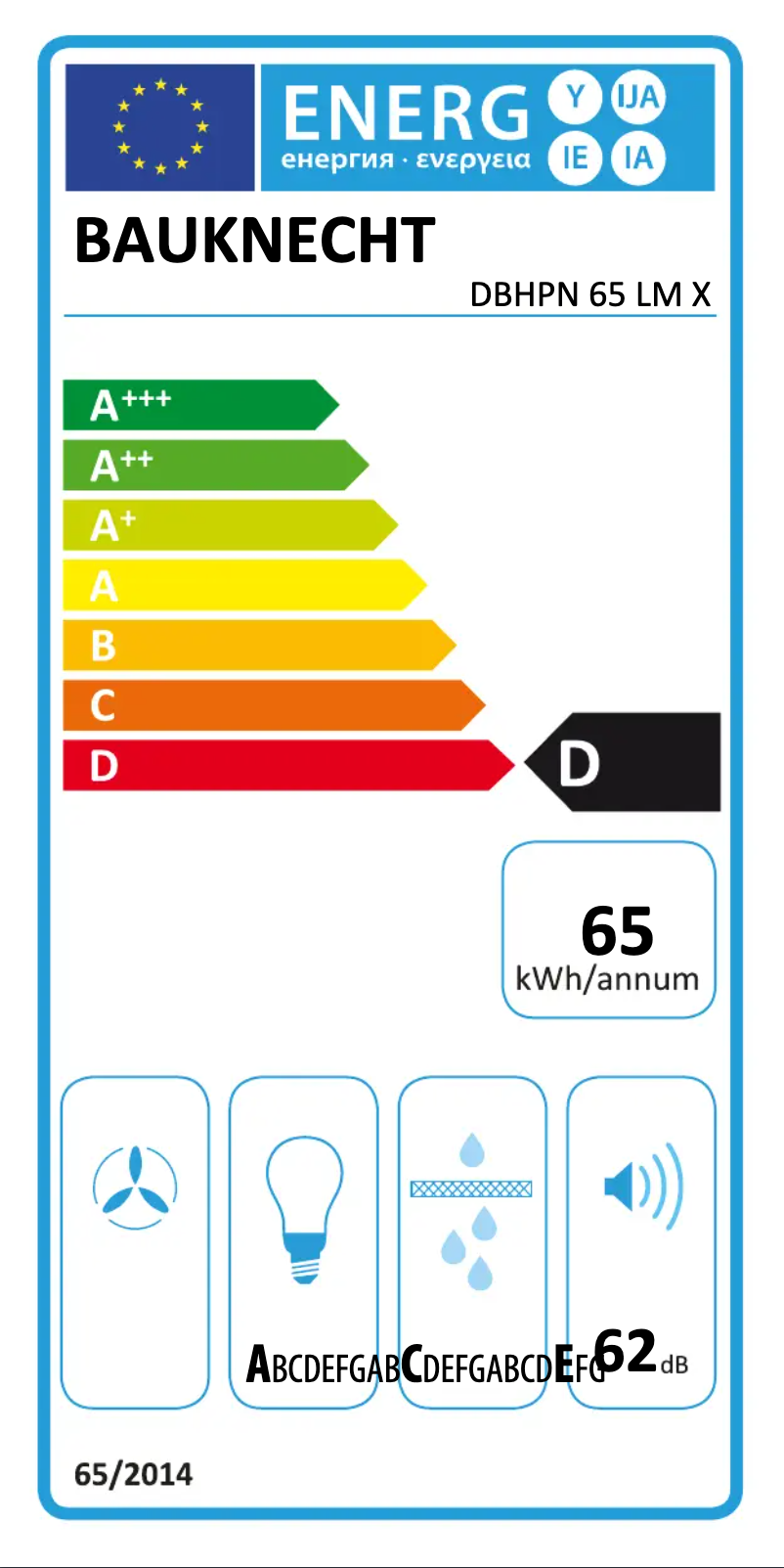 Image de la première page du manuel de l'appareil DBHPN 65 LM X