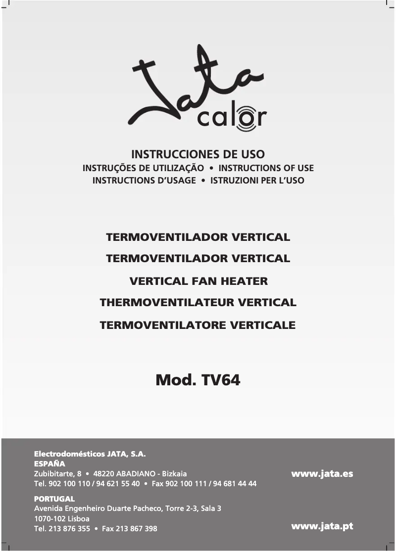 Página 1 del manual Manual de usuario Jata TV64