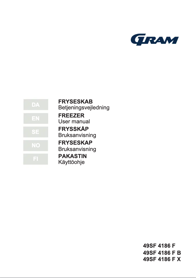 Page n°1 - Manuel utilisateur Gram 49SK 4186 F X