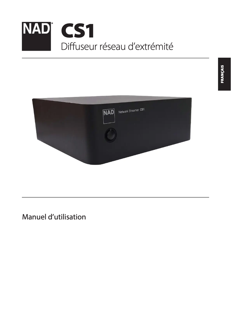 Page n°1 - Manuel utilisateur NAD CS1