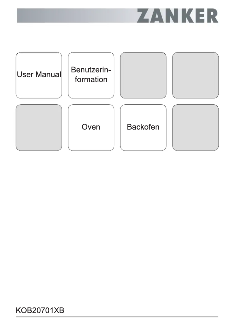 Page n°1 - Manuel utilisateur Zanker KOB20701XB