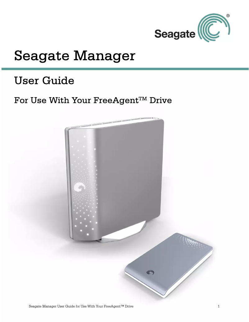 Image de la première page du manuel de l'appareil FreeAgent Desktop