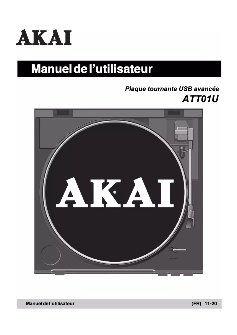 Page 1 de la notice Manuel utilisateur AKAI ATT01U