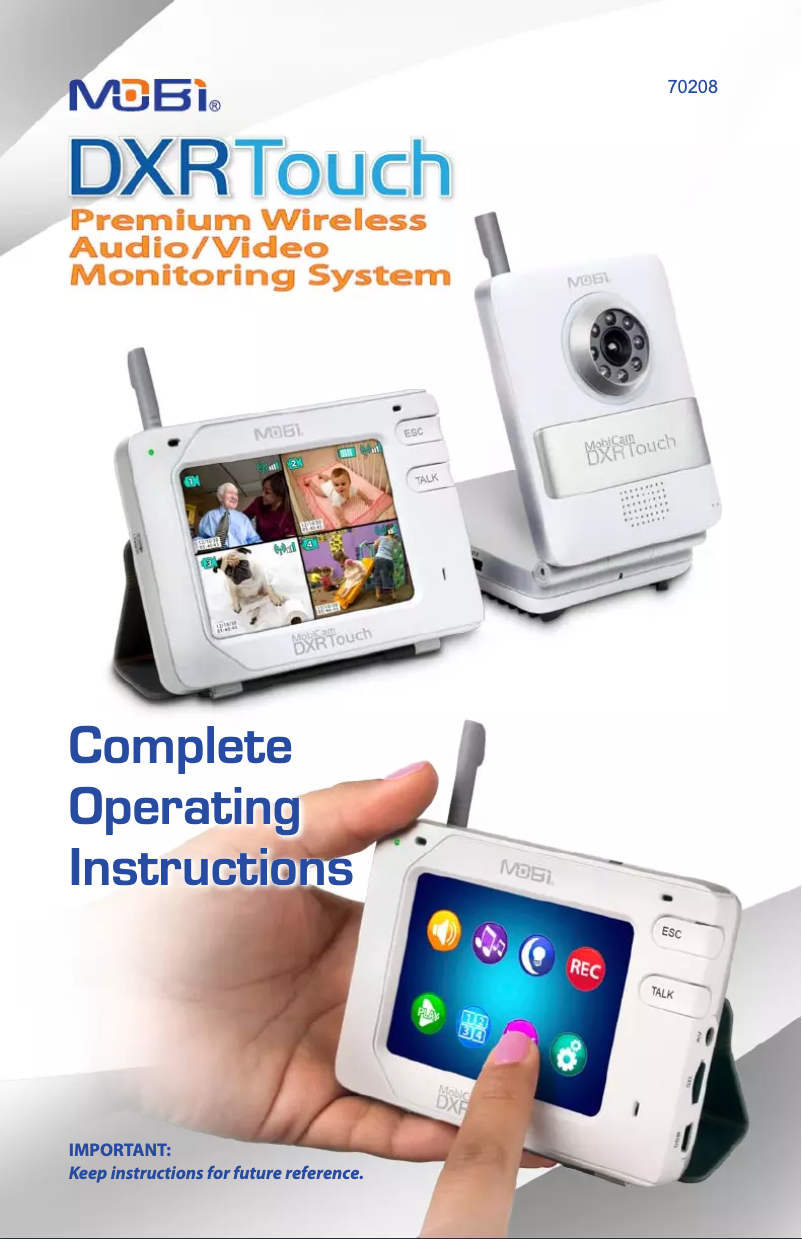 Image de la première page du manuel de l'appareil DRXTouch 70209