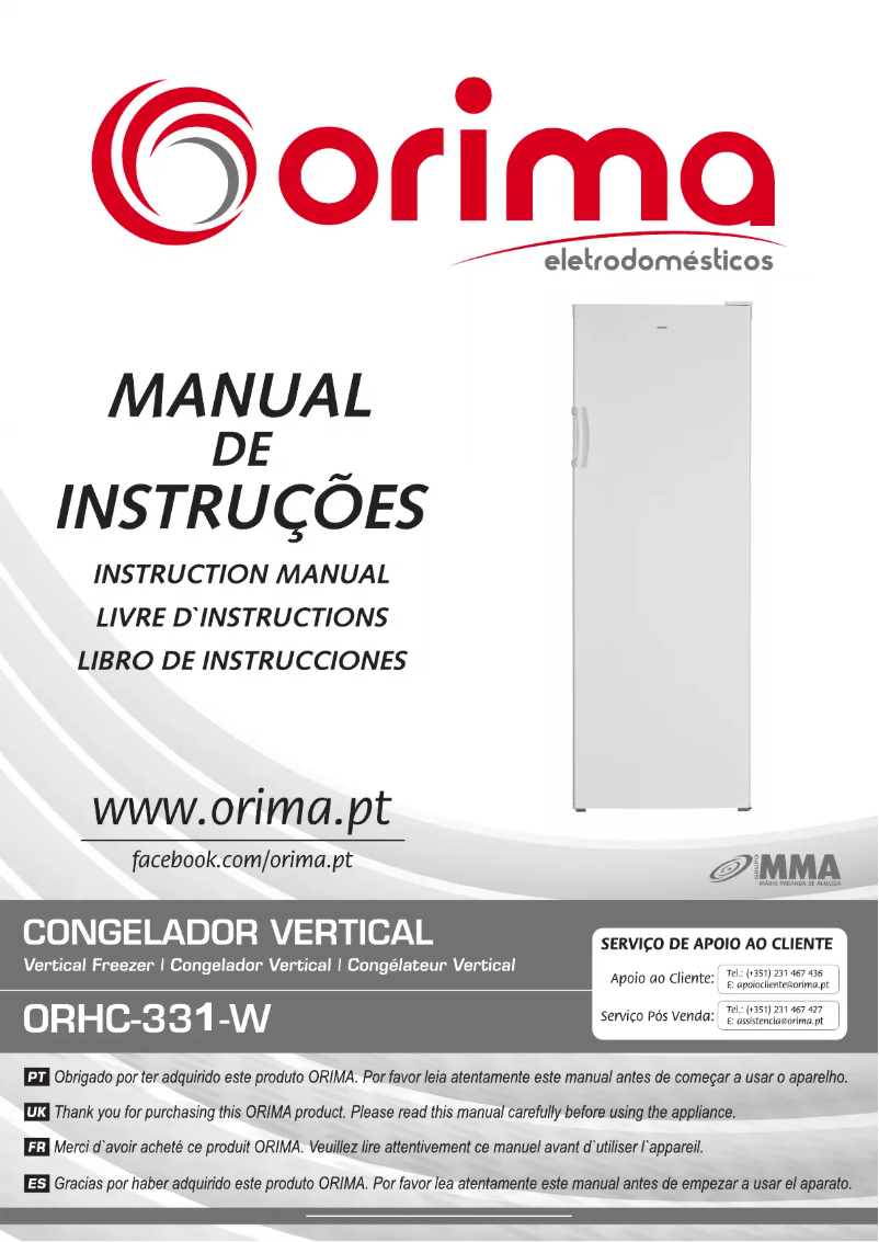 Image de la première page du manuel de l'appareil ORHC-331-W