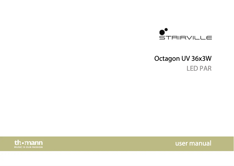 Image de la première page du manuel de l'appareil Octagon UV 36x3W