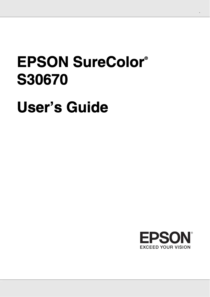 Page 1 de la notice Manuel utilisateur Epson SureColor S30670