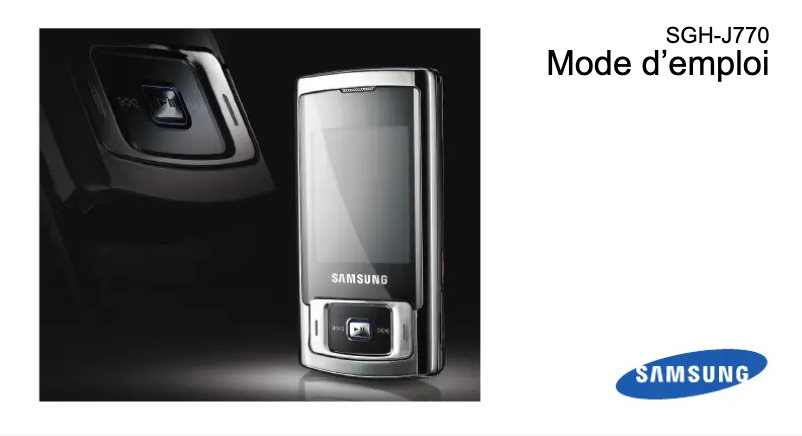 Page 1 de la notice Manuel utilisateur Samsung SGH-J770