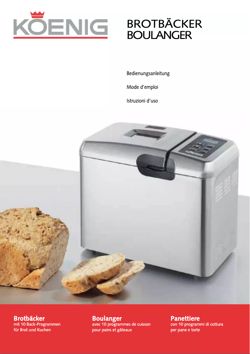 Page 1 de la notice Manuel utilisateur Koenig B02106