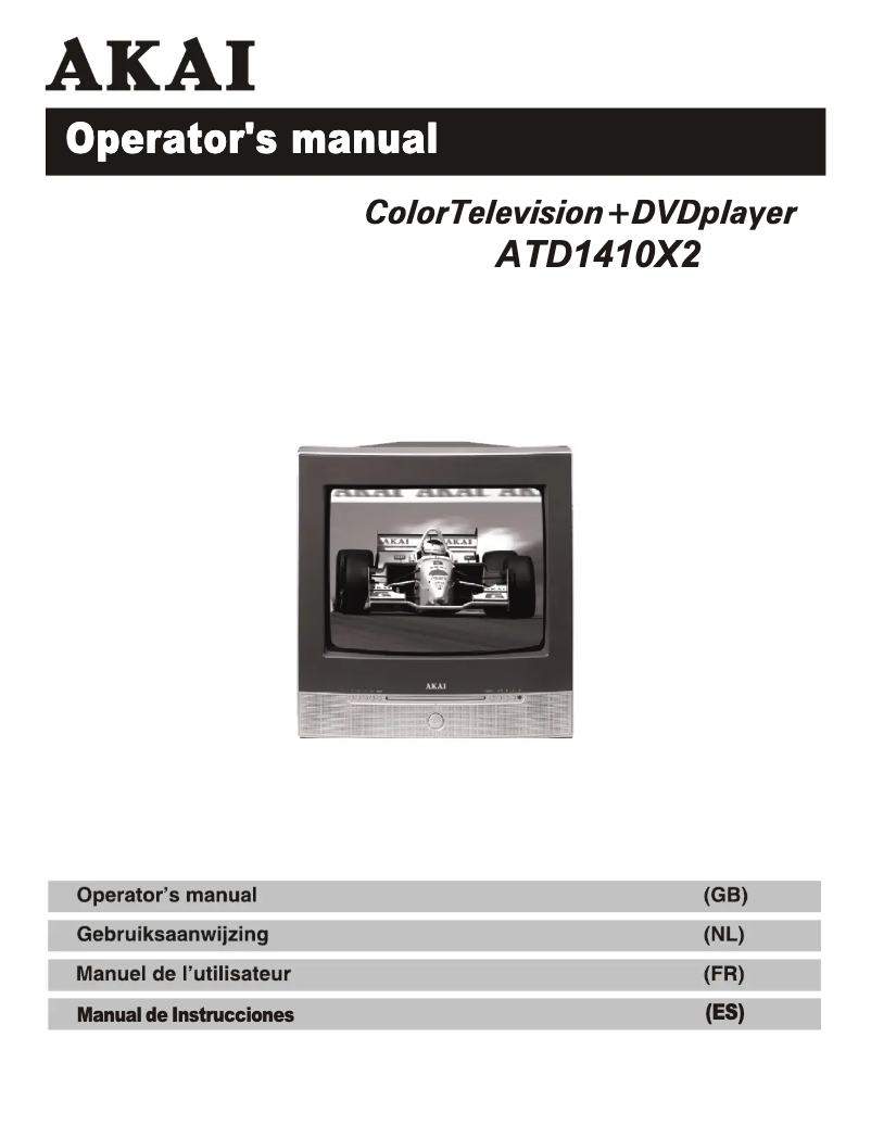 Page 1 de la notice Manuel utilisateur AKAI ATD1410X2