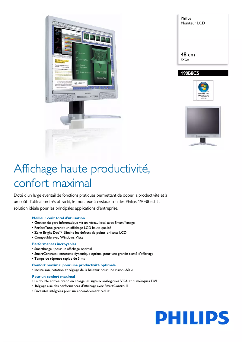 Image de la première page du manuel de l'appareil 190B8CS