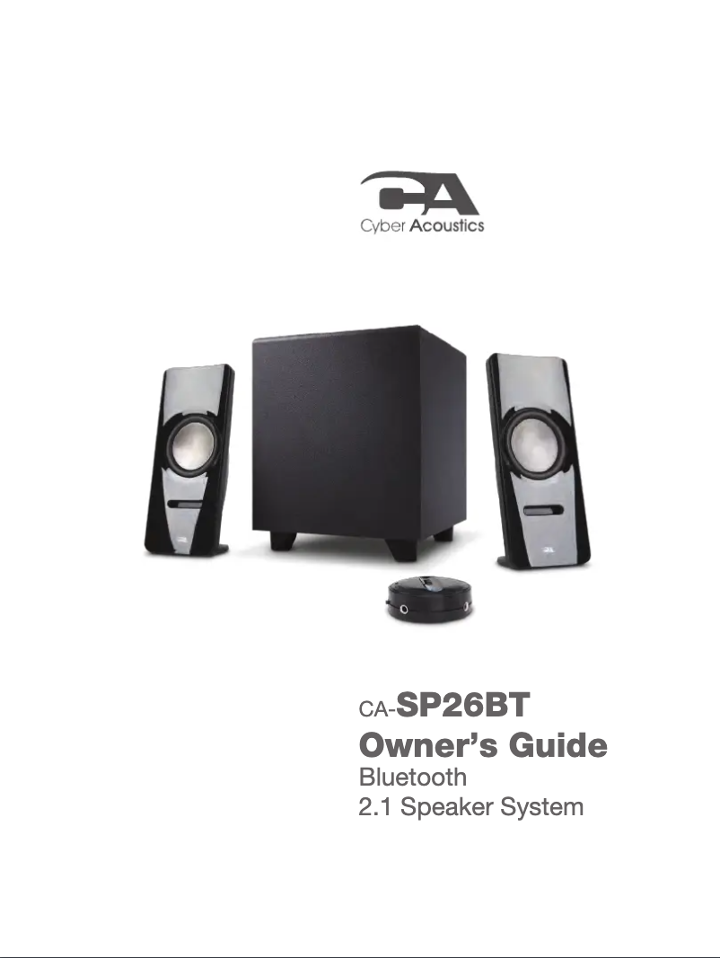 Página 1 del manual Manual de usuario Cyber Acoustics CA-SP26BT