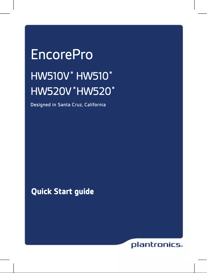 Imagen de la primera página del manual del dispositivo Encorepro 520V
