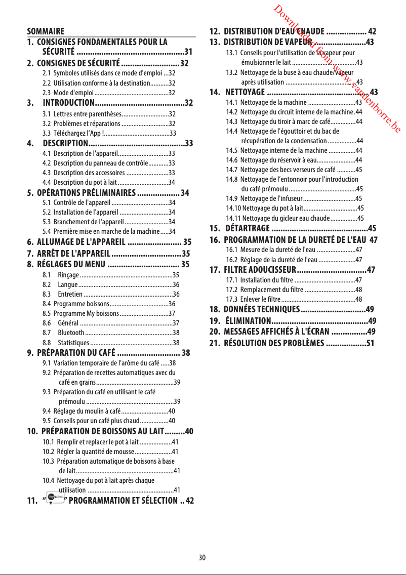 Page n°1 - Manuel utilisateur DeLonghi Primadonna S Evo ECAM 510.55.M
