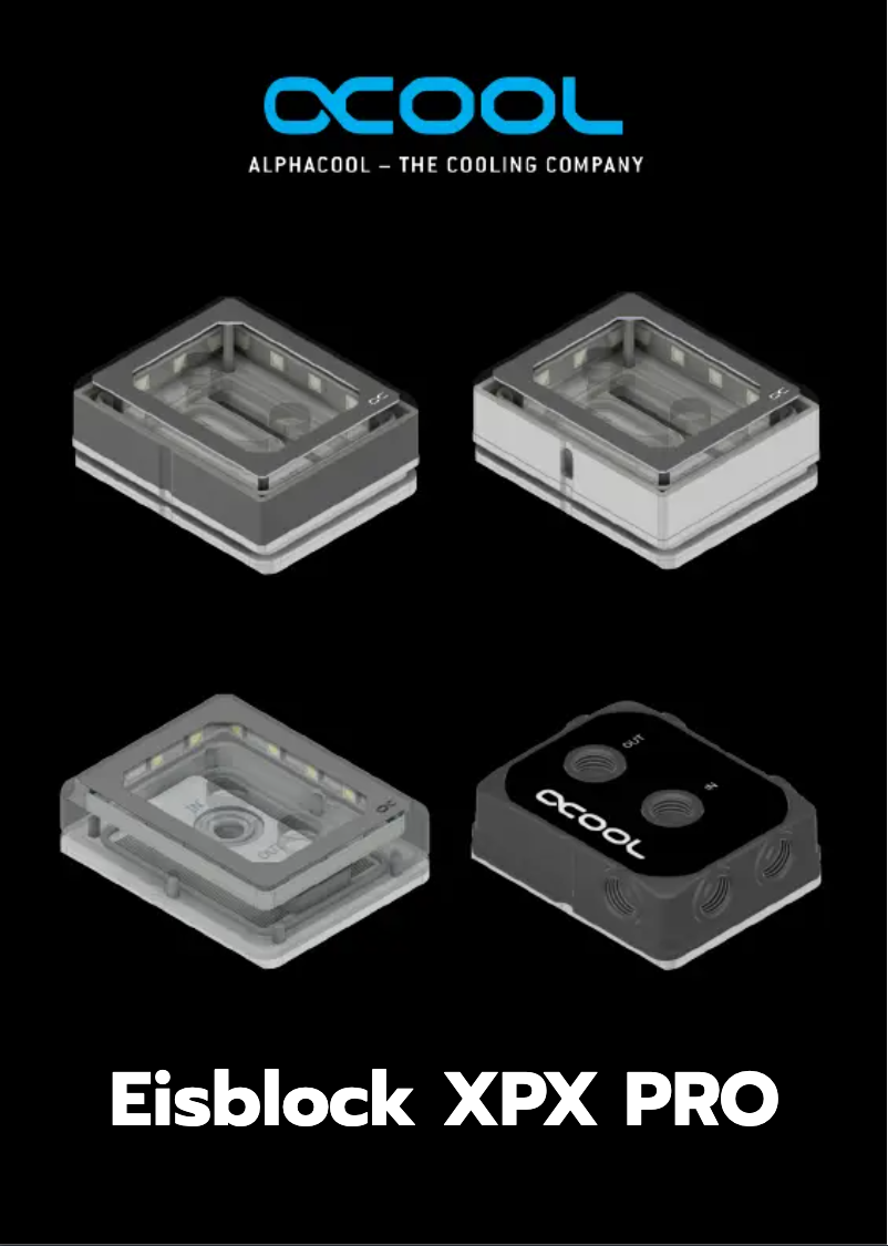 Page 1 de la notice Manuel utilisateur Alphacool XPX Aurora Pro