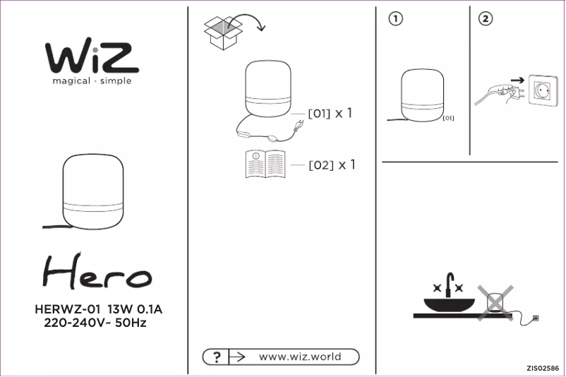Page n°1 - Manuel utilisateur WiZ White & Color Hero