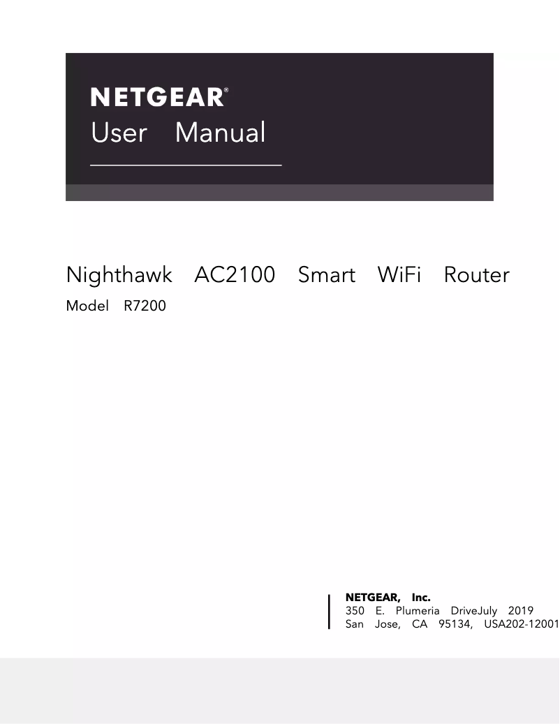 Page 1 de la notice Manuel utilisateur Netgear Nighthawk R7200