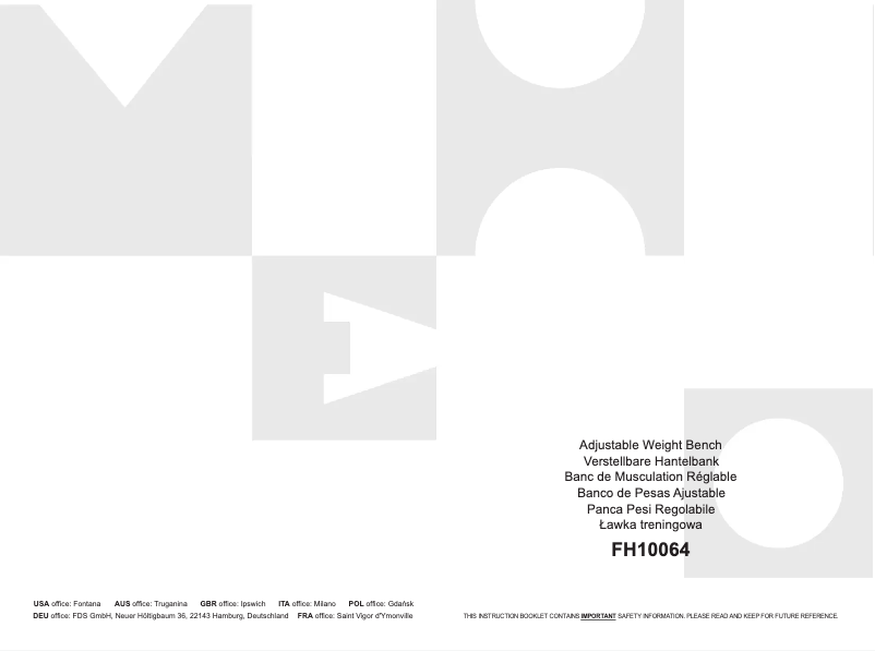 Página 1 del manual Manual de usuario Costway FH10064