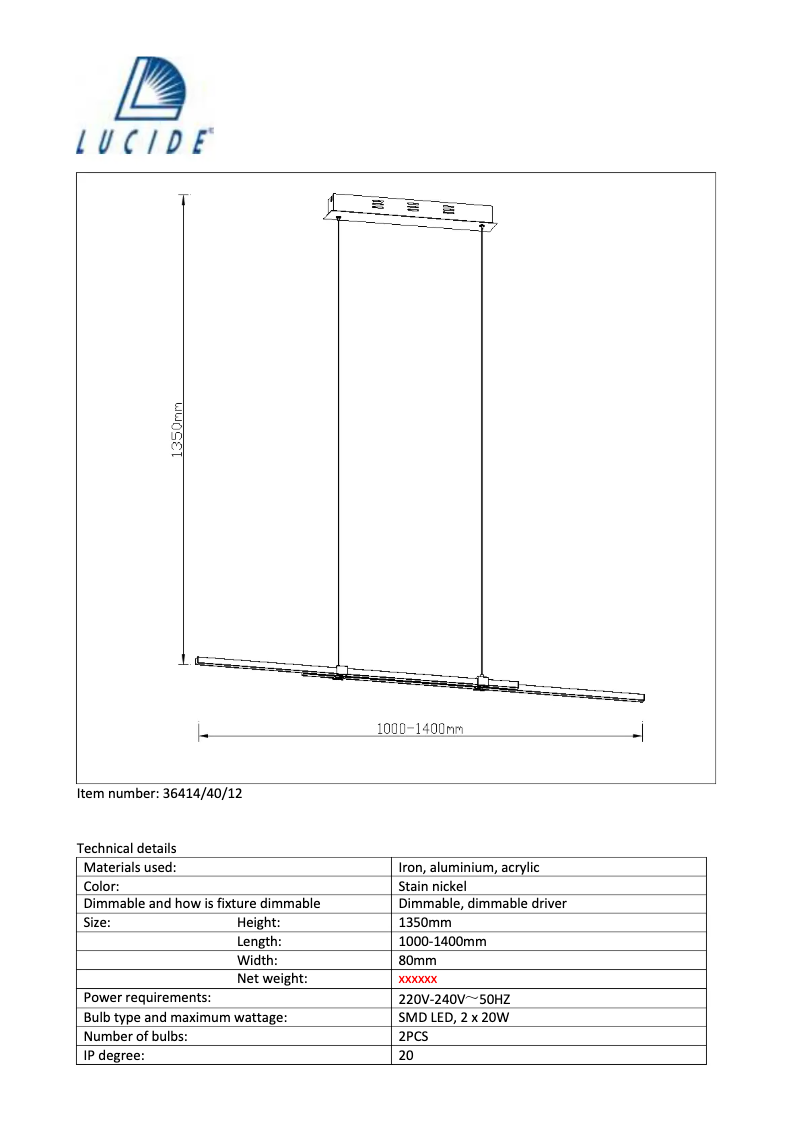 Image de la première page du manuel de l'appareil Extensi