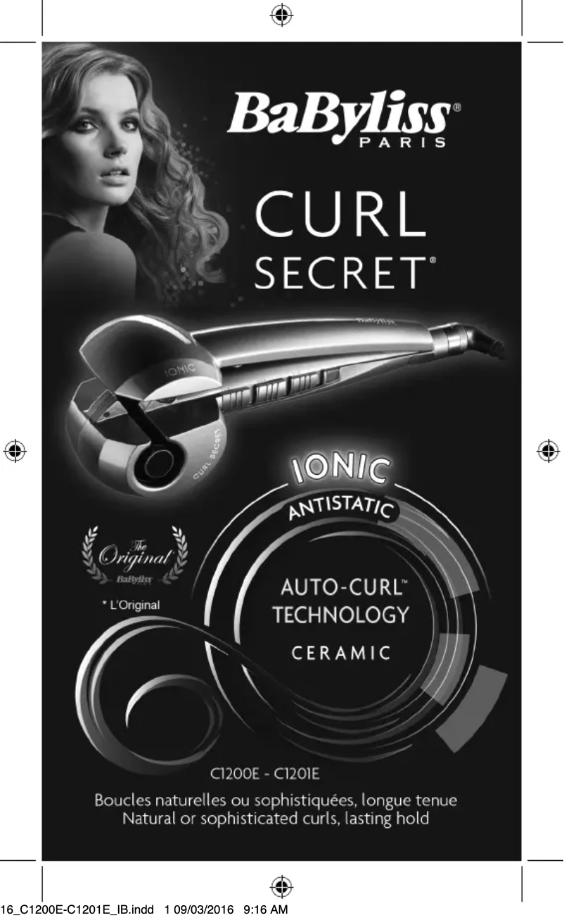 Page 1 de la notice Manuel utilisateur BaByliss C1201E