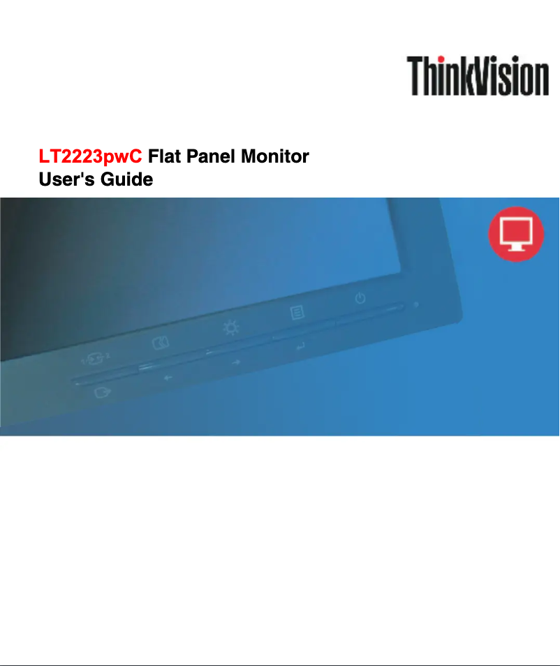 Page 1 de la notice Manuel utilisateur Lenovo ThinkVision LT2223p