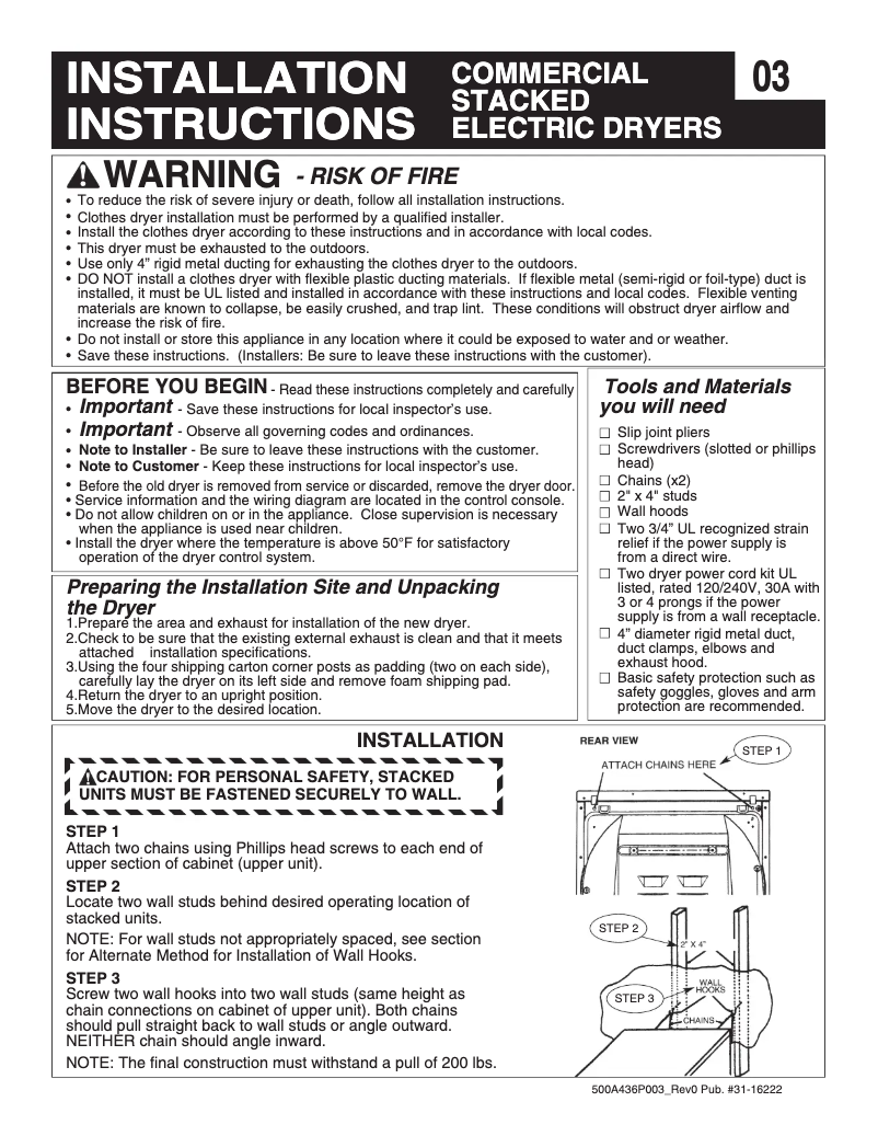 Page n°1 - Guide d'installation GE DDC4400SWH
