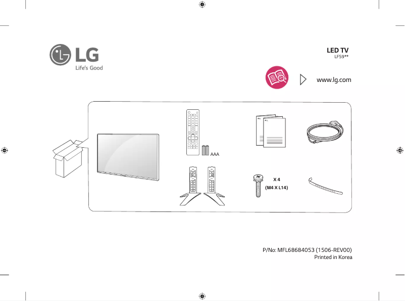 Page 1 de la notice Manuel utilisateur LG 43LF590T