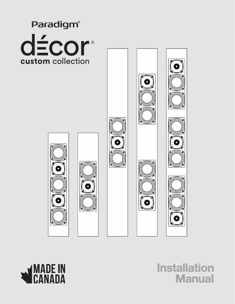 Image de la première page du manuel de l'appareil Decor 1SC v2