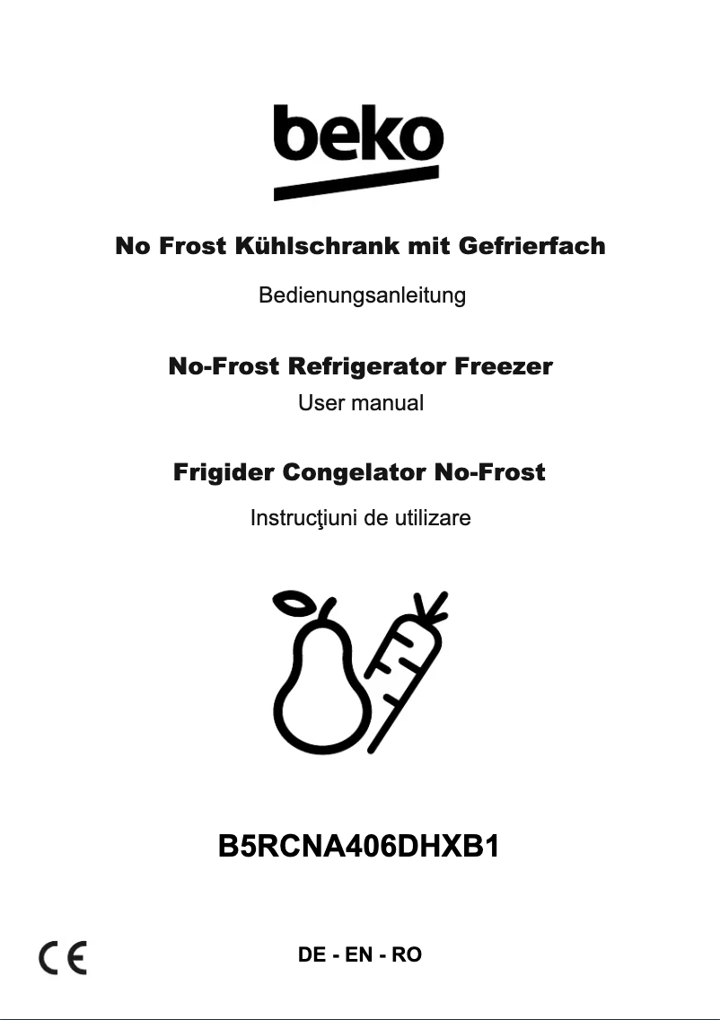 Page n°1 - Manuel utilisateur Beko B5RCNA406DHXB1
