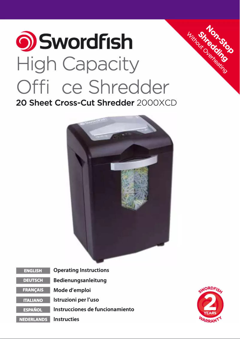 Página 1 del manual Manual de usuario Swordfish 2000XCD